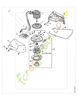 Carter moteur gauche 4852-602-1203. Pièce de rechange Sithl / Vicking