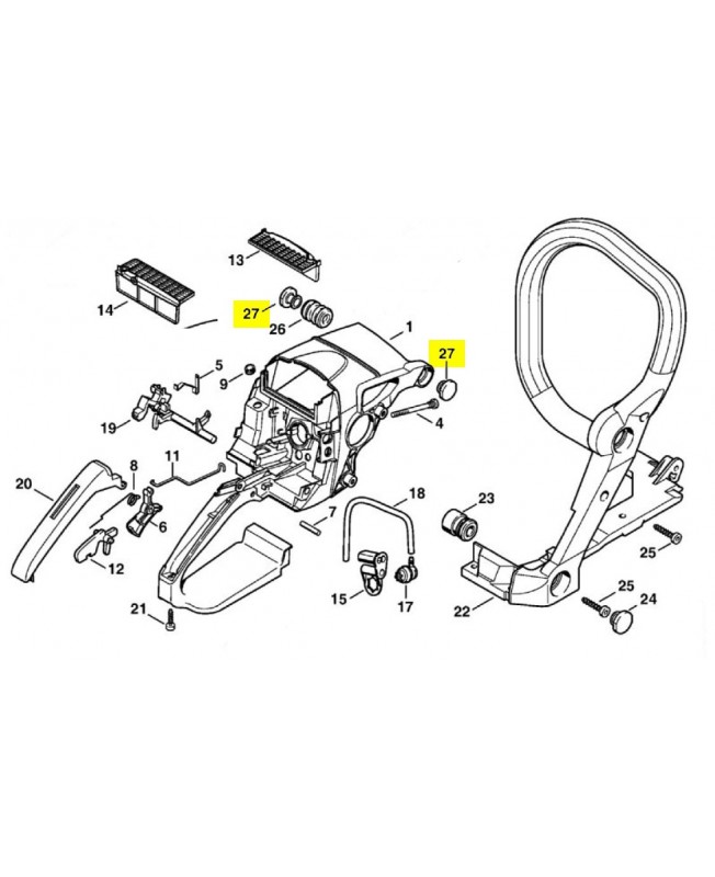 Bouchon stihl réf 1123-791-7310  Stihl pour MS 290/310/390