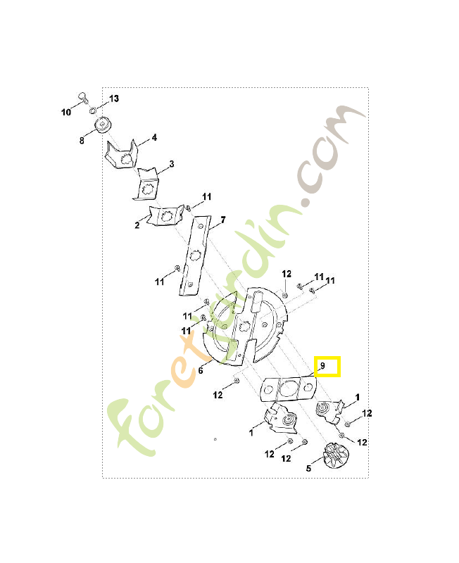 Plaque calorifuge 6011-706-1500. Pièce de rechange Sithl / Vicking