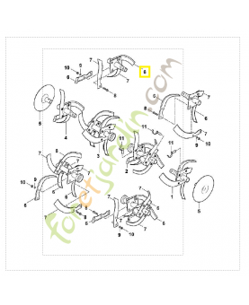 Couteau lab. gauche 6228-710-3100. Pièce de rechange Sithl / Vicking