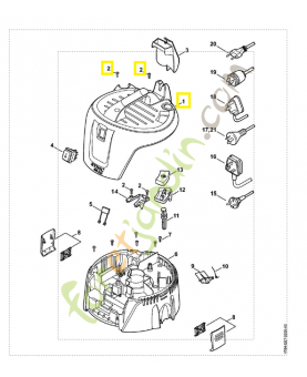 Capot se 62 4784-700-2100. Pièce détachée Stihl / Vicking