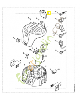 Support de tuyau 4784-501-2000. Pièce détachée Stihl / Vicking