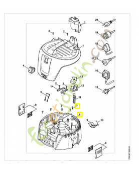 Carter moteur se 62 4784-600-0800. Pièce détachée Stihl / Vicking