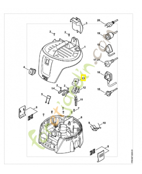 Bouton 4784-763-3300. Pièce détachée Stihl / Vicking