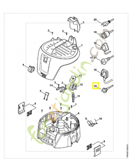 Câble alimentation électrique 4758-440-2003. Pièce détachée Stihl / Vicking