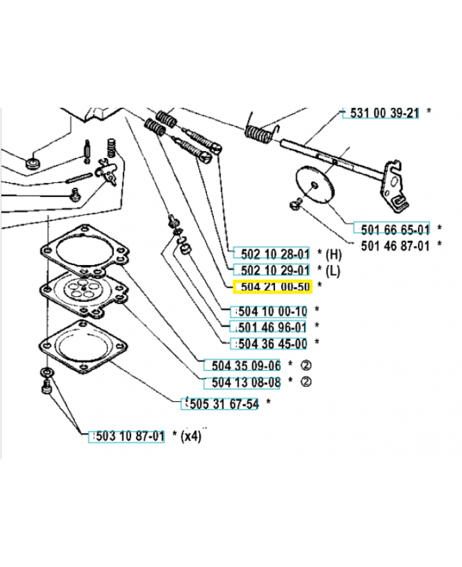 Ressort 504210050. Pièce de rechange Husqvarna