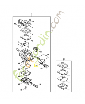 Vis h de richesse à haut régime Z000-030-Z019. Pièce détachée Stihl / Vicking