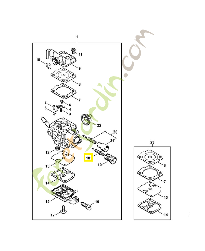 Vis h de richesse à haut régime Z000-030-Z019. Pièce détachée Stihl / Vicking Vis h de richesse à haut régime Z000-030-Z019. Pièce détachée Stihl / Vicking