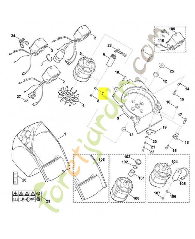 Rondelle éventail 8,4 9330-630-0180. Pièce de rechange Sithl / Vicking
