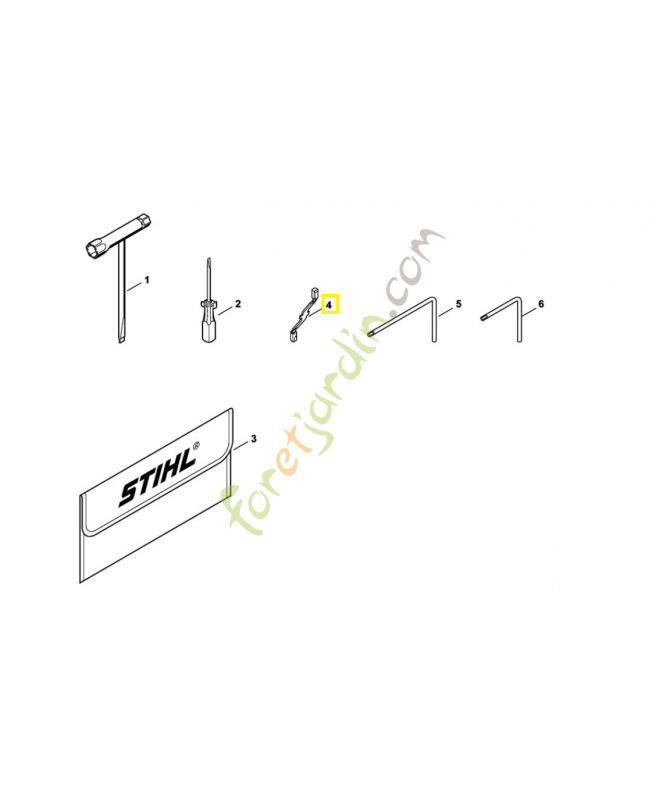 Réglette de butée 0000-893-5904. Pièce de rechange Sithl / Vicking