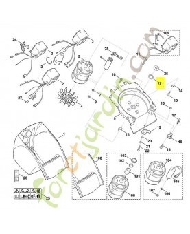 Bague d'etancheite 0000-992-5502. Pièce de rechange Sithl / Vicking