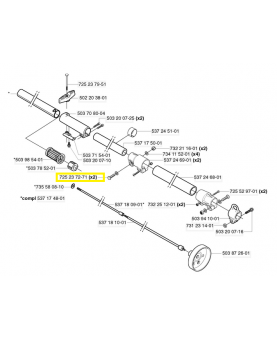 Vis 725237271. Pièce de rechange Husqvarna