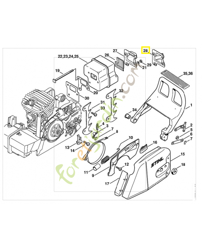 Couvercle 1127-145-1601. Pièce de rechange Sithl / Vicking