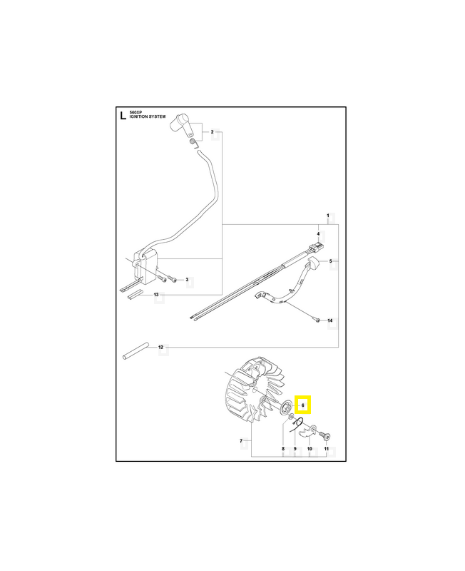 Écrou 585321801. Pièce de rechange Husqvarna