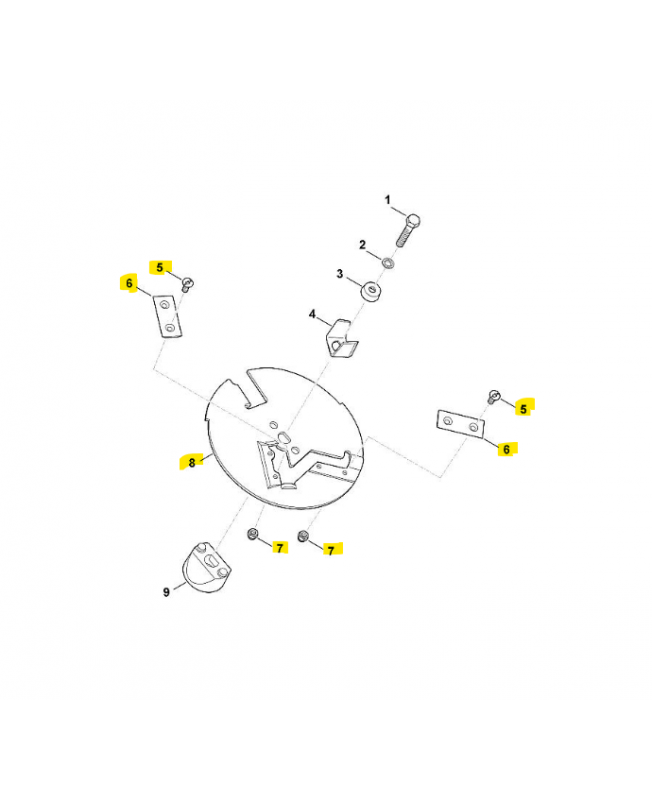 Disque porte lames complet