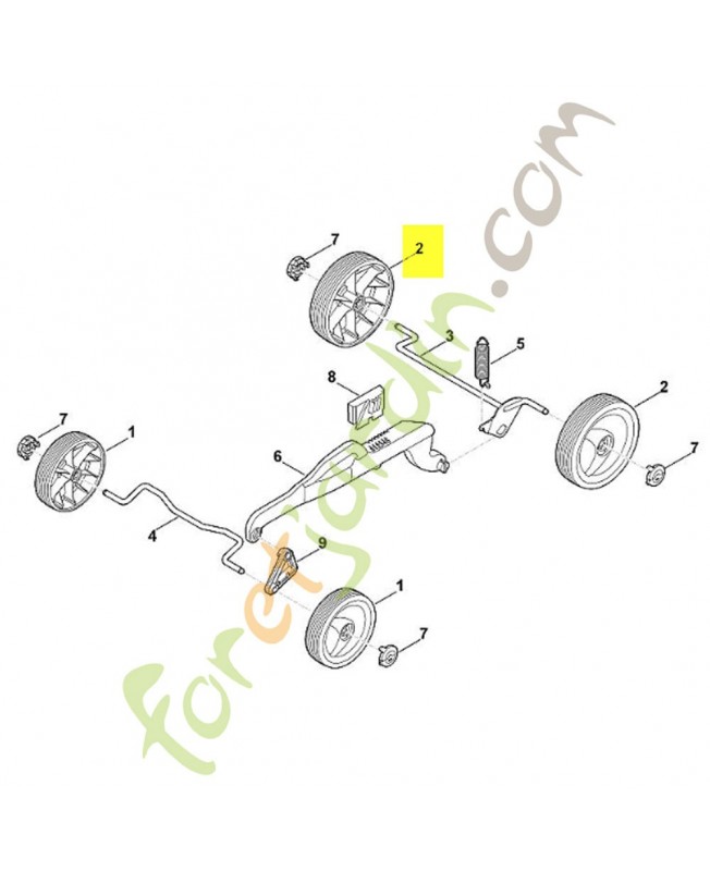 Roue diam. 180 6320-700-0416. Pièce détachée Stihl / Vicking