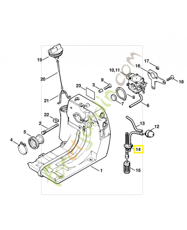 Tuyau flexible 4116-358-7702. Pièce de rechange Sithl / Vicking