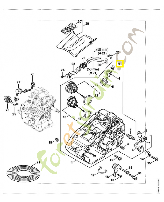 Douille 1141-989-0600. Pièce de rechange Sithl / Vicking