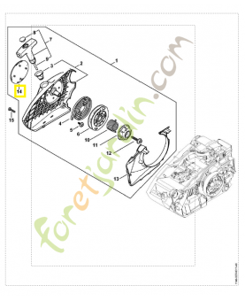 Plaque matricule ms 151 tc-e 1146-967-1502. Pièce détachée Stihl / Vicking