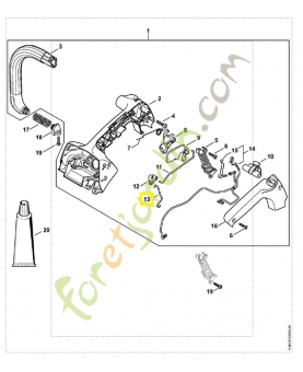 Tringle des gaz 1146-182-1503. Pièce de rechange Sithl / Vicking