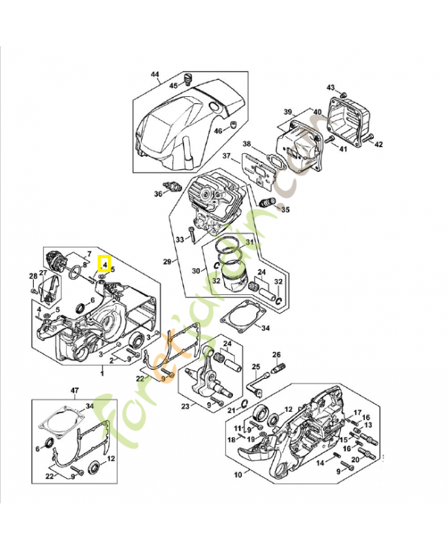 Goupille cylindrique 1,8x19 9371-470-1058. Pièce de rechange Sithl / Vicking
