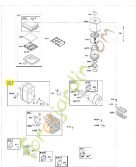 691360 Silencieux 0003-000-0812. Pièce de rechange pour moteur thermique Briggs et Straton