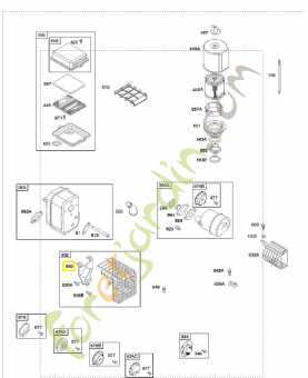 690427 Support protection silencieux 0003-000-0498. Pièce de rechange pour moteur thermique Briggs et Straton