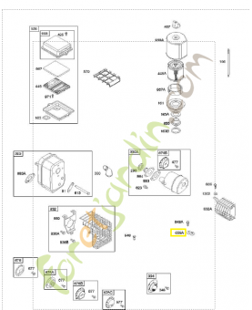 691194 Support protection silencieux. Pièce de rechange pour moteur thermique Briggs et Straton