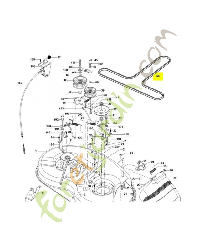 Courroie de coupe husqvarna ref. 532193214