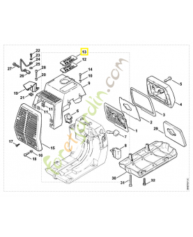 Plaque matricule fs 550 4116-967-1506. Pièce de rechange Sithl / Vicking