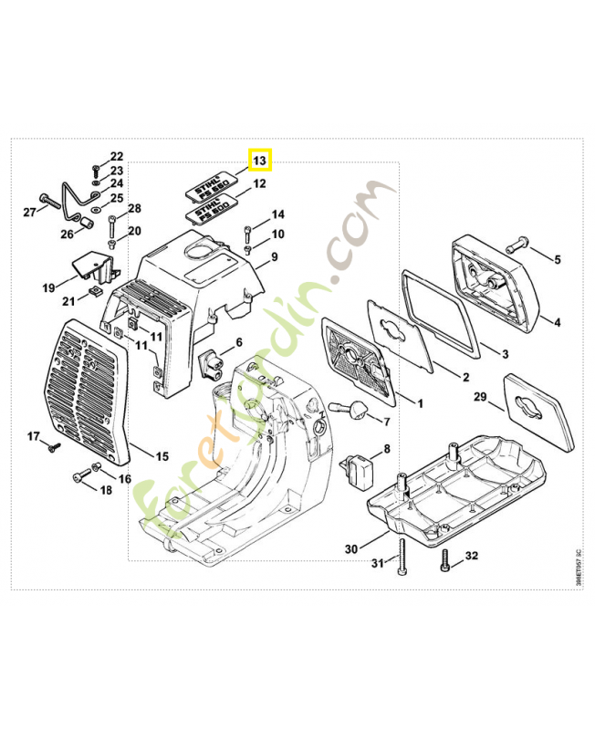 Plaque matricule fs 550 4116-967-1506. Pièce de rechange Sithl / Vicking