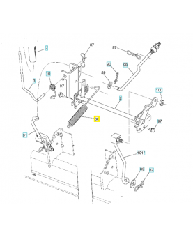Ressort de relevage de coupe 532410710. Pièce de rechange Husqvarna