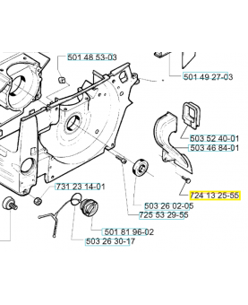 Vis 724132555. Pièce de rechange Husqvarna