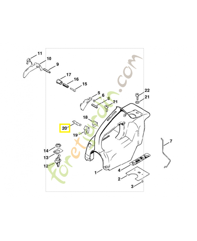 Ressort de boisseau 1108-084-4200. Pièce de rechange Sithl / Vicking
