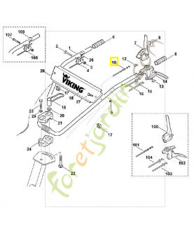 Câble marche avant 6228-710-9916. Pièce de rechange Sithl / Vicking
