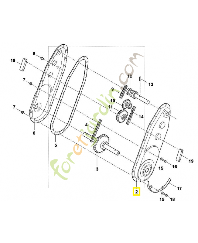 Carter gauche 6228-641-0300. Pièce de rechange Sithl / Vicking