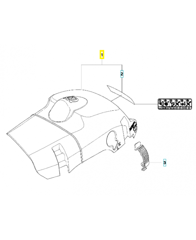 système de couvercle de cylindre 581530601. Pièce de rechange Husqvarna