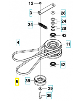 Courroie husqvarna 589562201. Pièce détachée Husqvarna