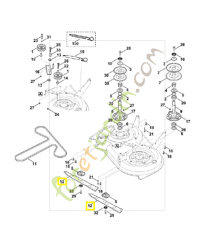 Lame mt 4112 6165-702-0110. Pièce de rechange Sithl / Vicking