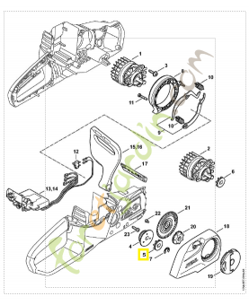Pignon 1/4" p 6d 1254-642-1200. Pièce détachée Stihl / Vicking