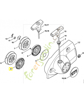Ressort de lanceur 4238-190-0601. Pièce de rechange Sithl / Vicking