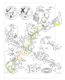 Filtre a air 4149-141-0300. Pièce détachée Stihl / Vicking