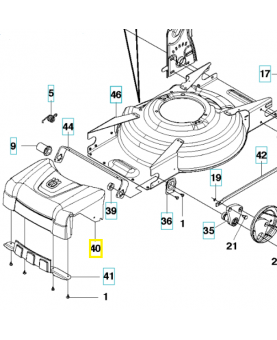 capot avant complet 583901801. Pièce de rechange Husqvarna