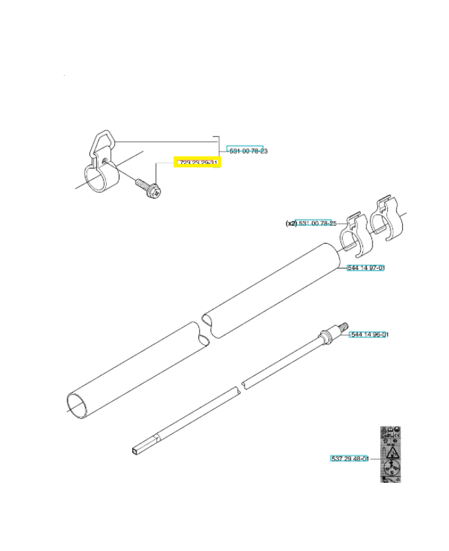 Vis 723232931. Pièce de rechange Husqvarna