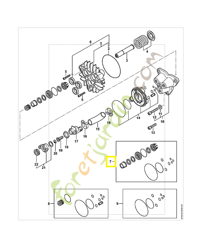 Jeu de joint pompe 4780-007-1014. Pièce détachée Stihl / Vicking Jeu de joint pompe 4780-007-1014. Pièce détachée Stihl / Vicking