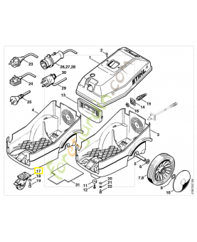 Roulette 4706-790-5900. Pièce détachée Stihl / Vicking