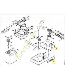 Réservoir d'eau tampon 4752-670-6001. Pièce détachée Stihl / Vicking