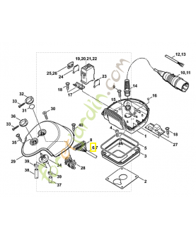 Câble avec broche 4747-440-0302. Pièce détachée Stihl / Vicking