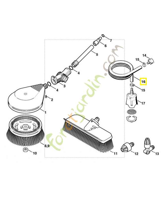 Tuyau 1/2 pouce 4706-678-1150. Pièce détachée Stihl / Vicking