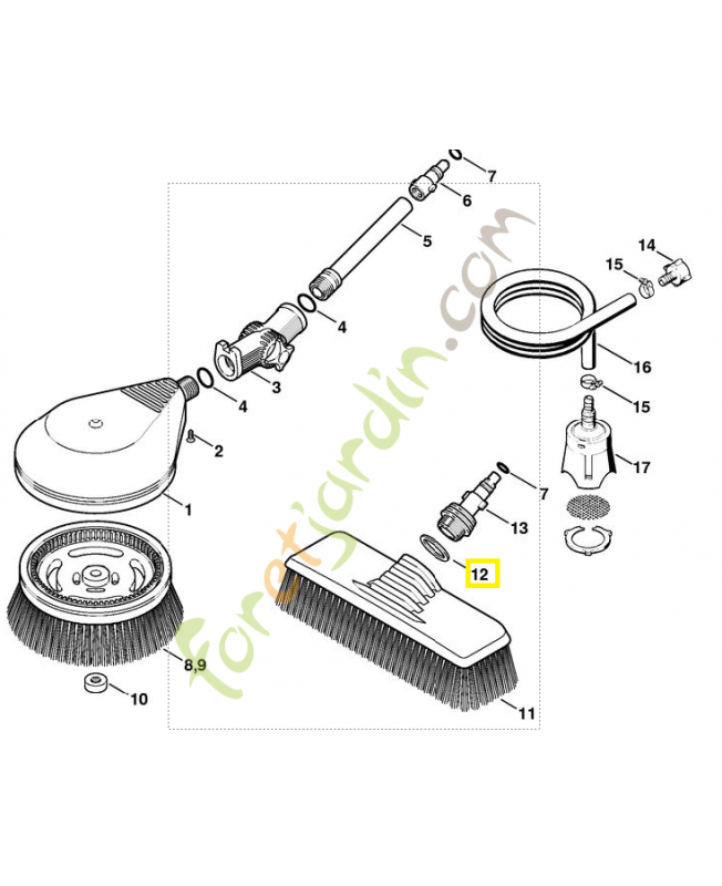 Anneau de joint 4900-509-0500. Pièce détachée Stihl / Vicking